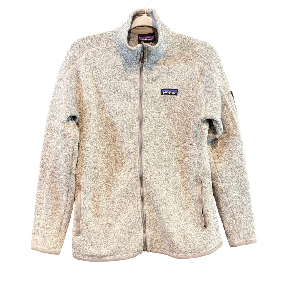 Patagonia Better Sweater Full Zip Jacket Birch White Grey 25543 Women L